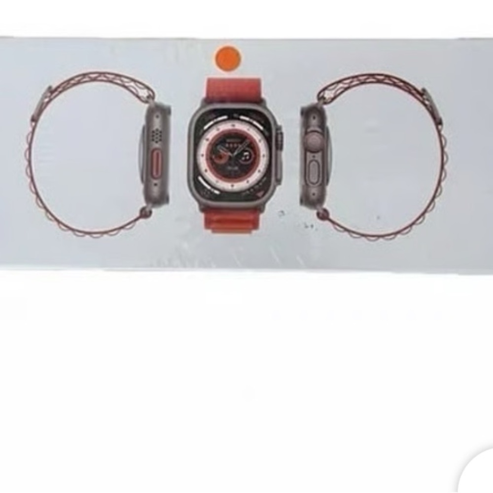 NEW In Box Smart Watch Fit Pro - Orange Starlight Sport band, Titanium Color